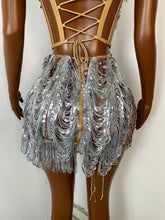 Load image into Gallery viewer, DONGGUAN Silver Fringe Rhinestone Mini
