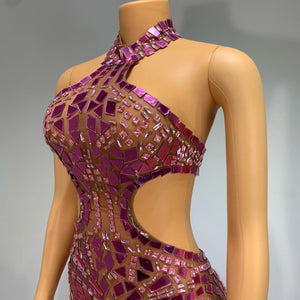 ALESSIA Backless Crystal Dress