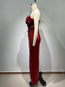 DEVONA Sequin Long Dress