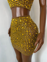 Load image into Gallery viewer, FOSHAN Hot Pink Sparkly Crop Top &amp; Mini Skirt
