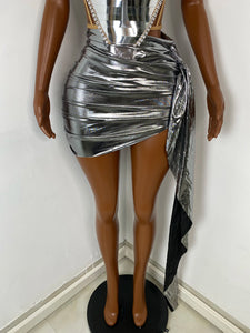 CHENGDU Metallic Corset Set