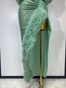 SHIJAZ Sparkly Sequins Two Piece Set