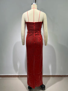 DEVONA Sequin Long Dress