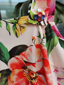 VESTIA Floral Midi Dress