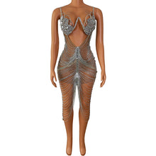 Load image into Gallery viewer, VERSACE Midi Crystal Dress
