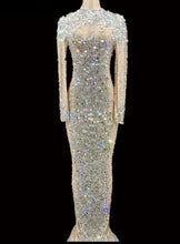 Load image into Gallery viewer, LANCOME Mesh Rhinestone Dress
