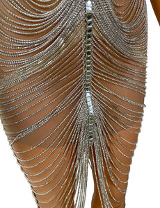 VERSACE Midi Crystal Dress