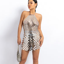 Load image into Gallery viewer, RAINBOW SERPENT Disk Dress
