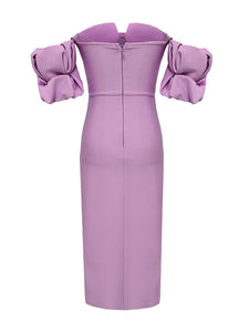 UNIOLA Off Shoulder Bandage Midi