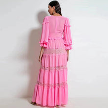 Load image into Gallery viewer, VIGNA Pink Long Dress
