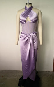 OCCIDENTALIS Long Satin Dress