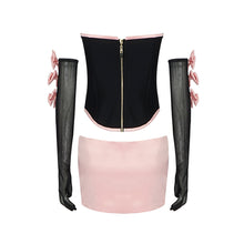 Load image into Gallery viewer, SASSA Bow Top Gloves Skirt Set
