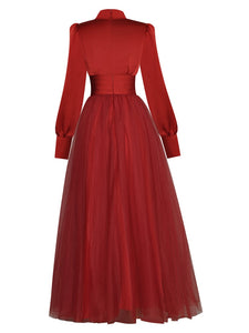ELLOWWOOD Satin Tulle Dress