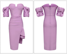 Load image into Gallery viewer, UNIOLA Off Shoulder Bandage Midi
