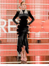 Load image into Gallery viewer, GROUNDSEL Velvet Cut Out Midi
