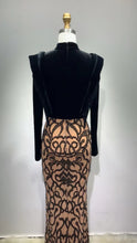 Load image into Gallery viewer, ZIGBA Velvet Sequin Long Dress
