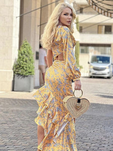 WIKSTROEMIA Ruffle Floral Dress