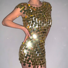Load image into Gallery viewer, GLASTONBURY Disk Mini Dress
