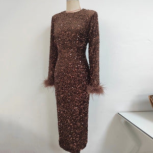 TAMARA Midi Sequin Dress
