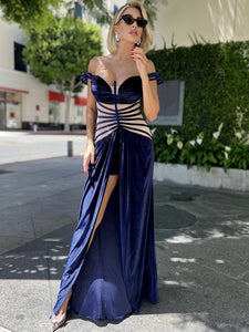WITTROCKIA Long Velvet Dress