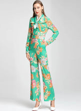 Load image into Gallery viewer, PENSYLVANICA Satin Floral Jumpsuit
