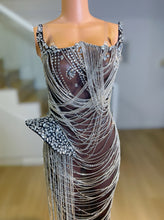 Load image into Gallery viewer, TIFFANY Crystal Mesh Long Dres
