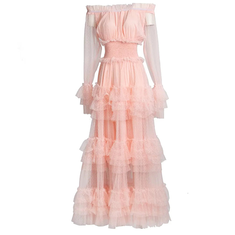 MAGNOLIA Cascading Lace Maxi