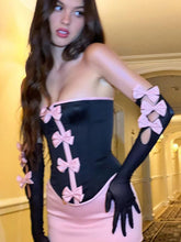 Load image into Gallery viewer, SASSA Bow Top Gloves Skirt Set
