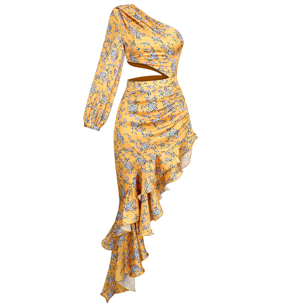 WIKSTROEMIA Ruffle Floral Dress