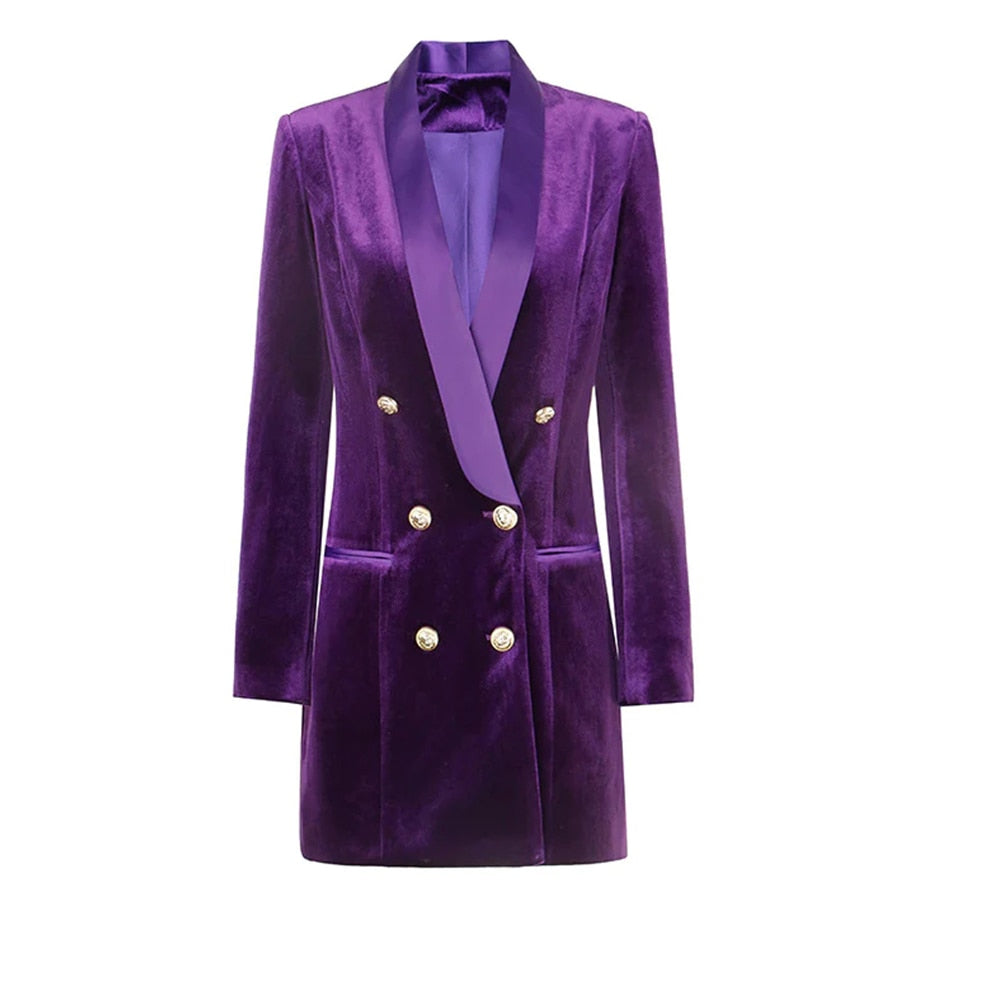SACCHA Blazer Velvet Dress