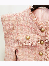 Load image into Gallery viewer, APPLE Tweed Blazer Shorts Set
