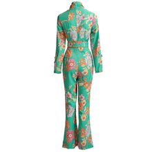Load image into Gallery viewer, PENSYLVANICA Satin Floral Jumpsuit
