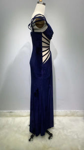 WITTROCKIA Long Velvet Dress