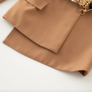 SEROTINA Blazer Skirt Set