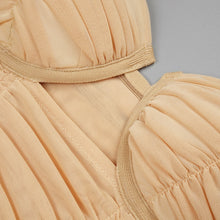 Load image into Gallery viewer, ALMOND Mesh Ruched Midi
