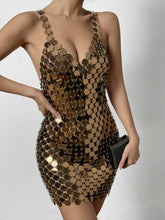 Load image into Gallery viewer, MELT Bronze Acrylic Disk Dress
