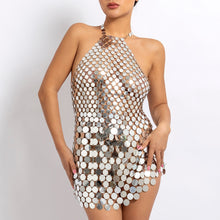 Load image into Gallery viewer, RAINBOW SERPENT Disk Dress
