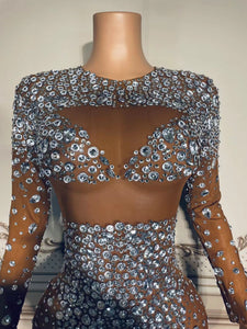 OMEGA Mesh Crystal Dress