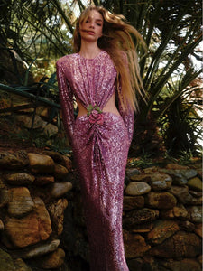 GUIBOURTIA Sequin Long Dress