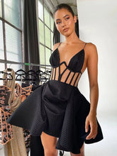 Load image into Gallery viewer, WILSONARIA Black Mini Dress

