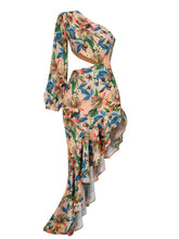 Load image into Gallery viewer, CANADENSIS One Shoulder Ruffle Dress
