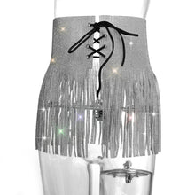 Load image into Gallery viewer, CLOCKENFLAP Crystal Fringe  Skirt
