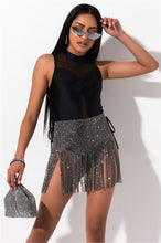 Load image into Gallery viewer, CLOCKENFLAP Crystal Fringe  Skirt
