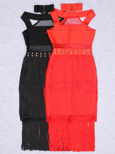 GREBE Bandage Tassel Midi