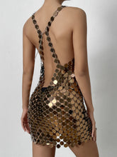 Load image into Gallery viewer, MELT Bronze Acrylic Disk Dress
