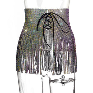 CLOCKENFLAP Crystal Fringe  Skirt