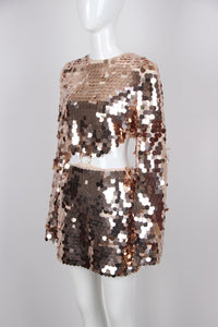 LOVEBIRD Sequin Backless Mini