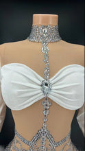 Load image into Gallery viewer, YVES Mesh Crystal Furr Playsuit
