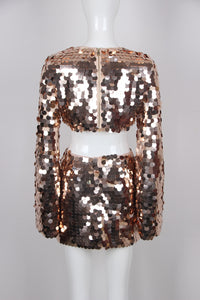 LOVEBIRD Sequin Backless Mini