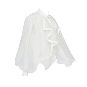 GRANDIDENTA Lantern Sleeve Top